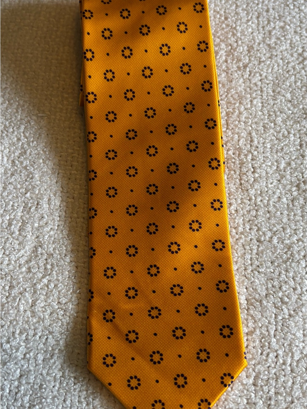 Dolcepunta Men's Yellow Purple Geometric Silk Tie Woven Pointed Abstract